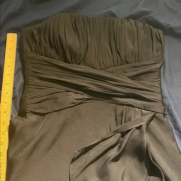 100% Silk WHBM Strapless Black Cocktail Homecoming Dress size 4 natural fibers - Picture 5 of 10